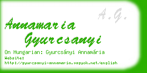 annamaria gyurcsanyi business card
