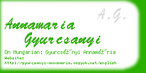 annamaria gyurcsanyi business card